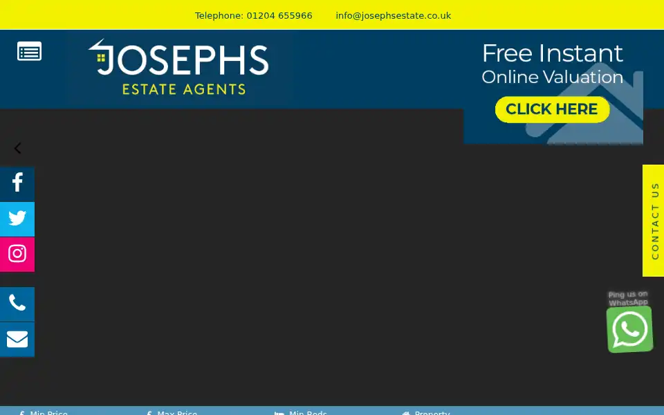 Screenshot of josephsestate.co.uk