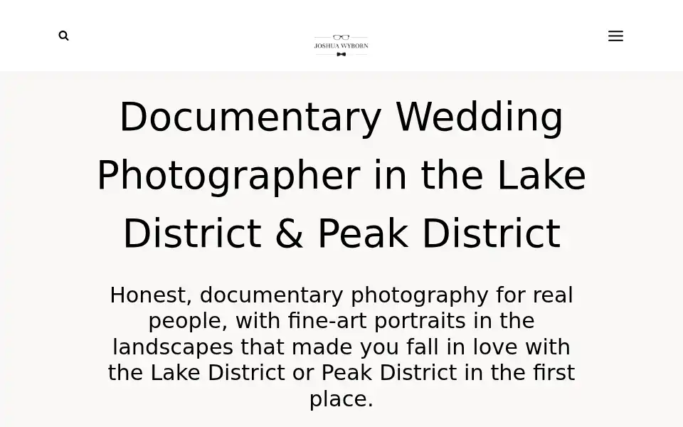 Screenshot of joshuawybornphotographic.com