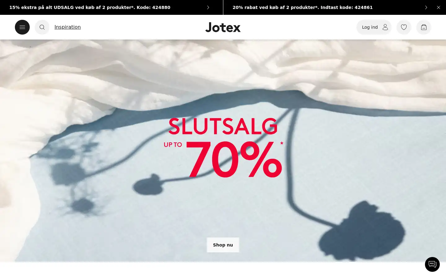 Screenshot of jotex.dk