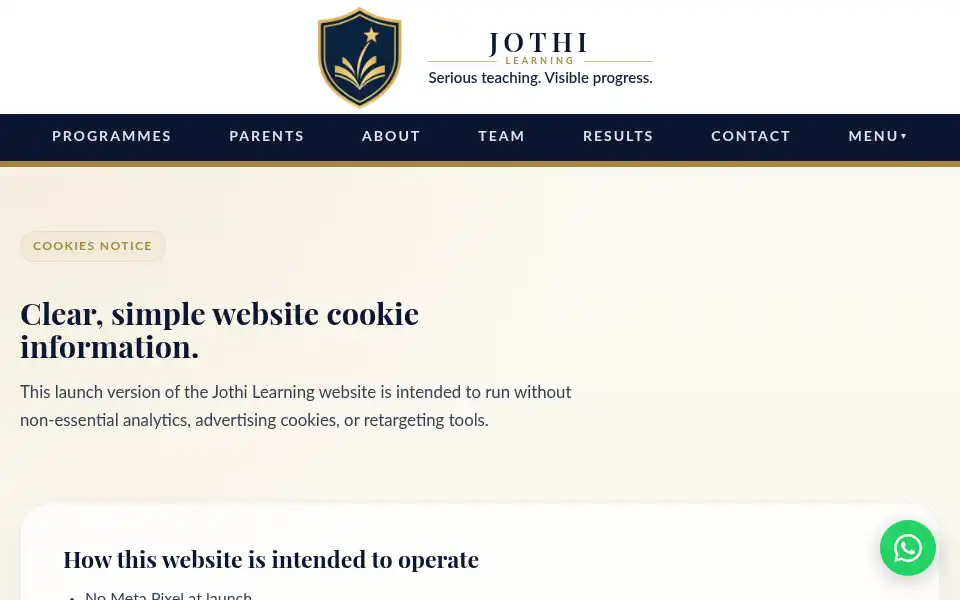 Screenshot of jothi.co.uk