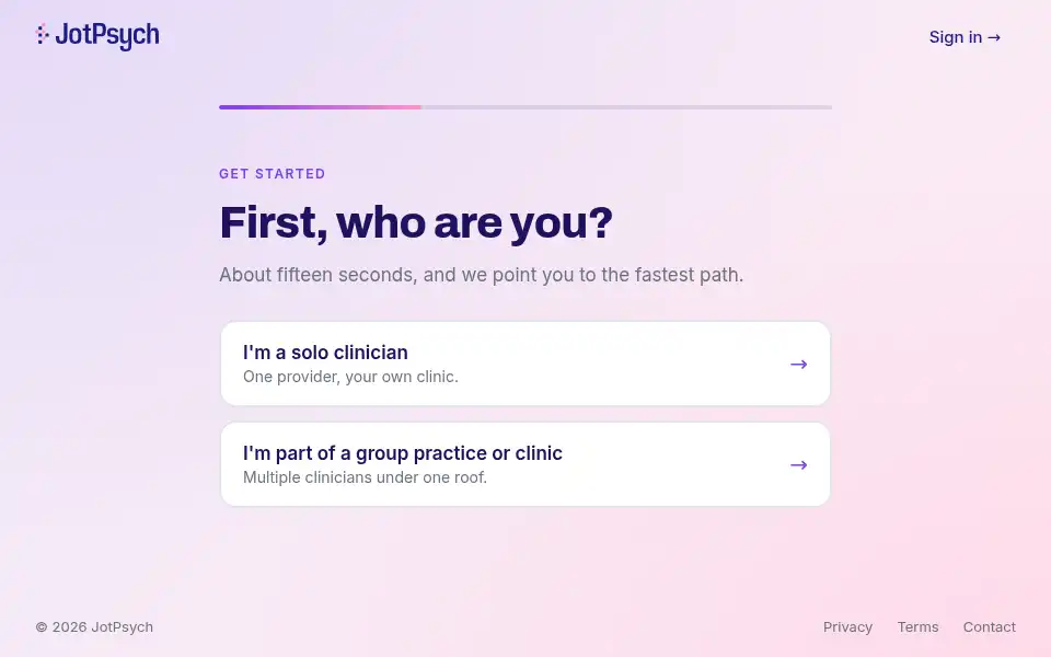 Screenshot of jotpsych.com