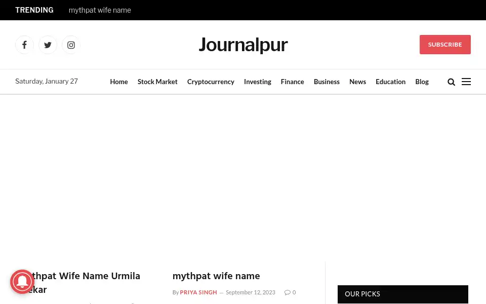 Screenshot of journalpur.com