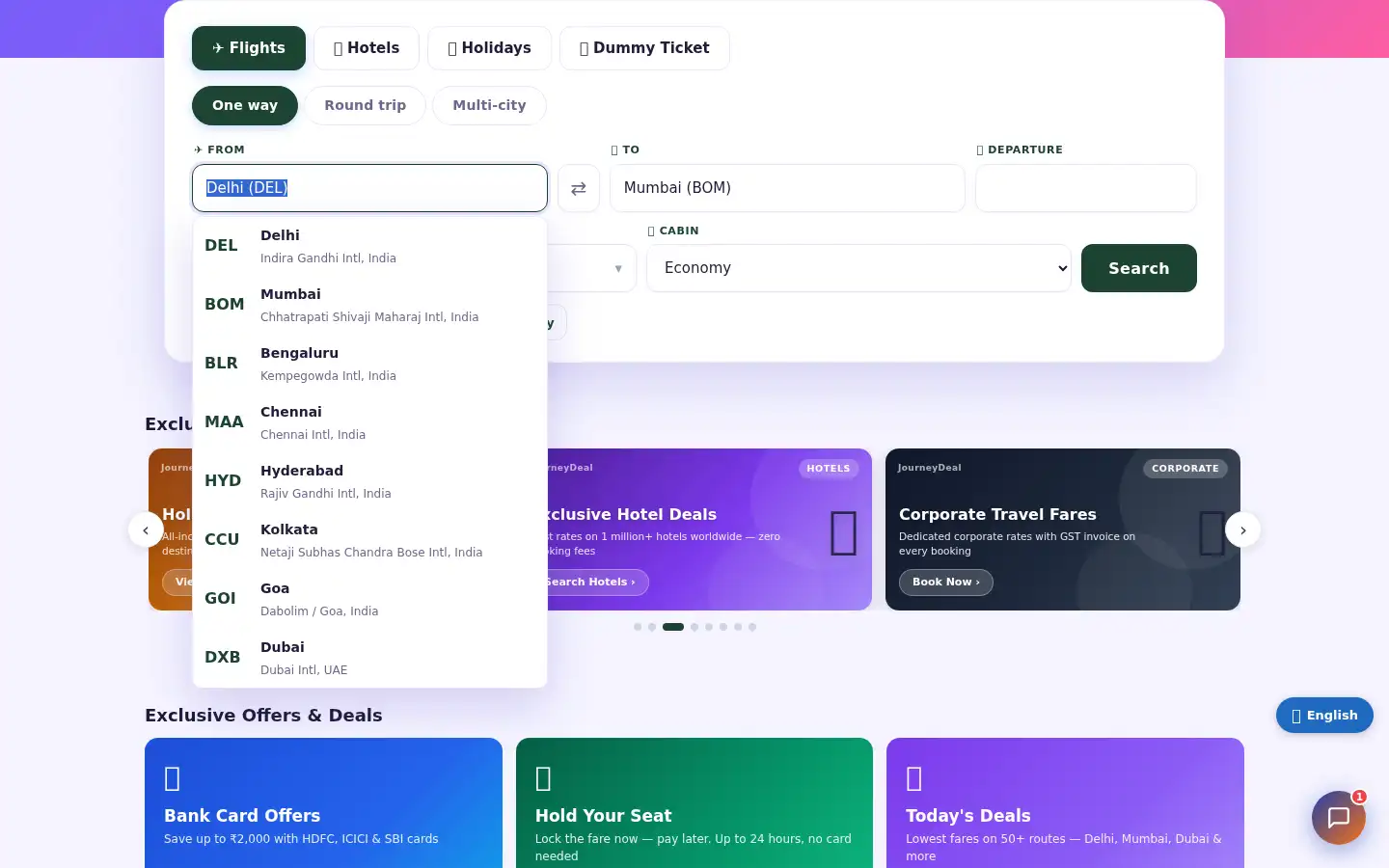 Screenshot of journeydeal.com