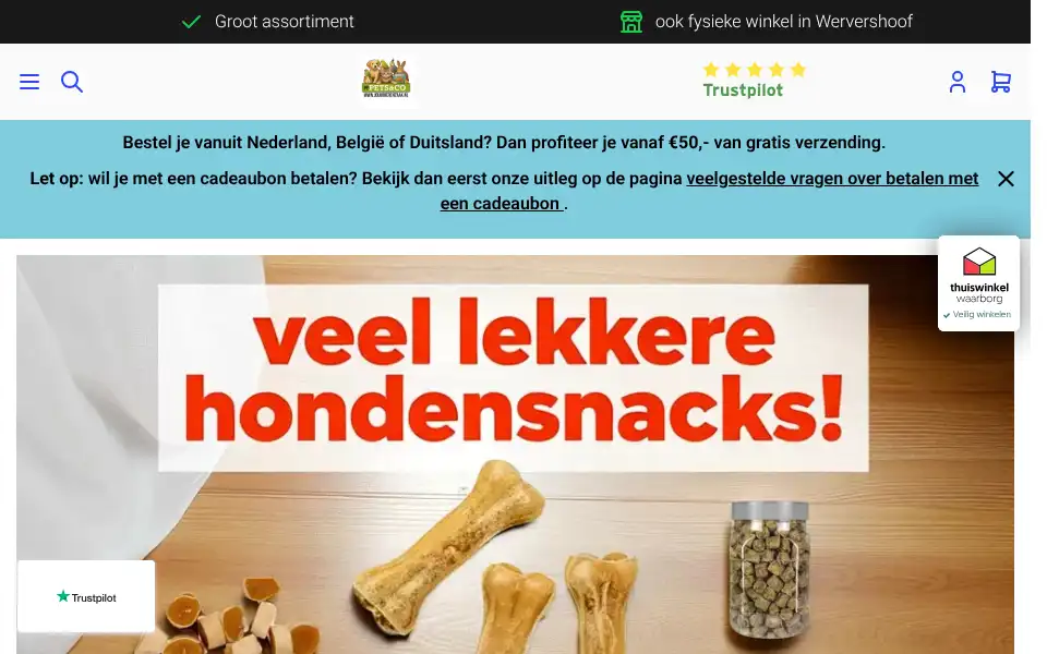 Screenshot of jouwdierenzaak.nl