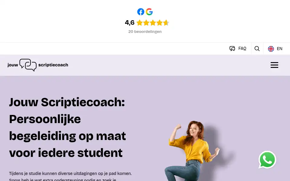 Screenshot of jouwscriptiecoach.nl