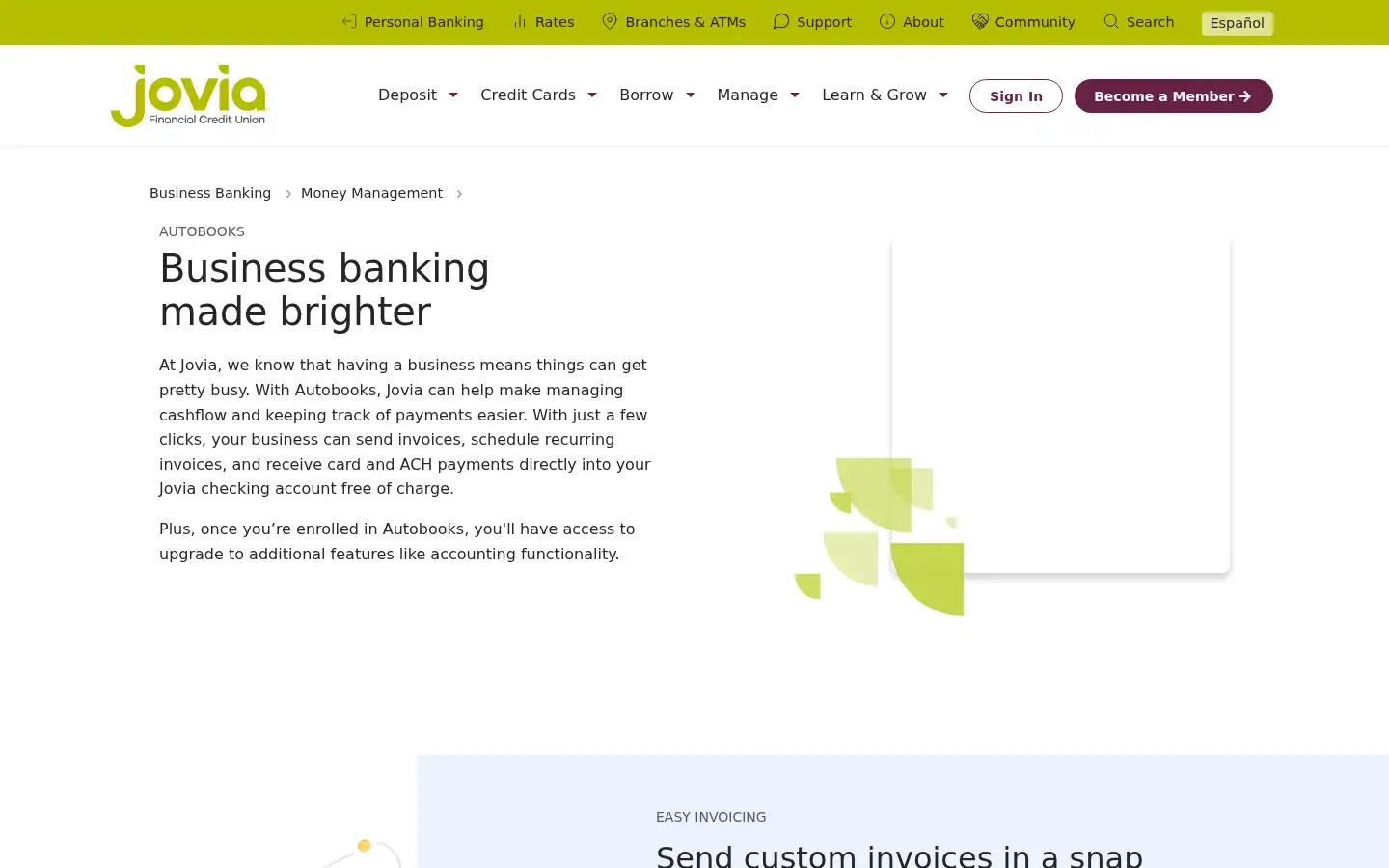 Screenshot of jovia.org