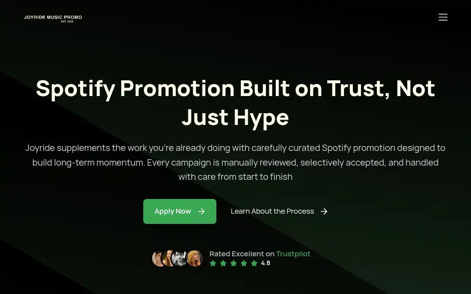 Screenshot of joyridemusicpromo.swerve.cc