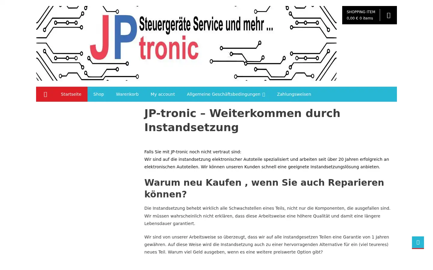 Screenshot of jp-tronic.de