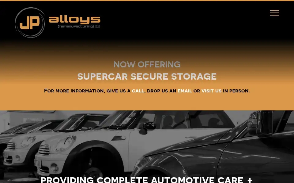 Screenshot of jpalloys.co.uk