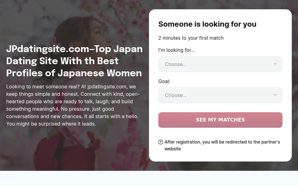 Screenshot of jpdatingsite.com