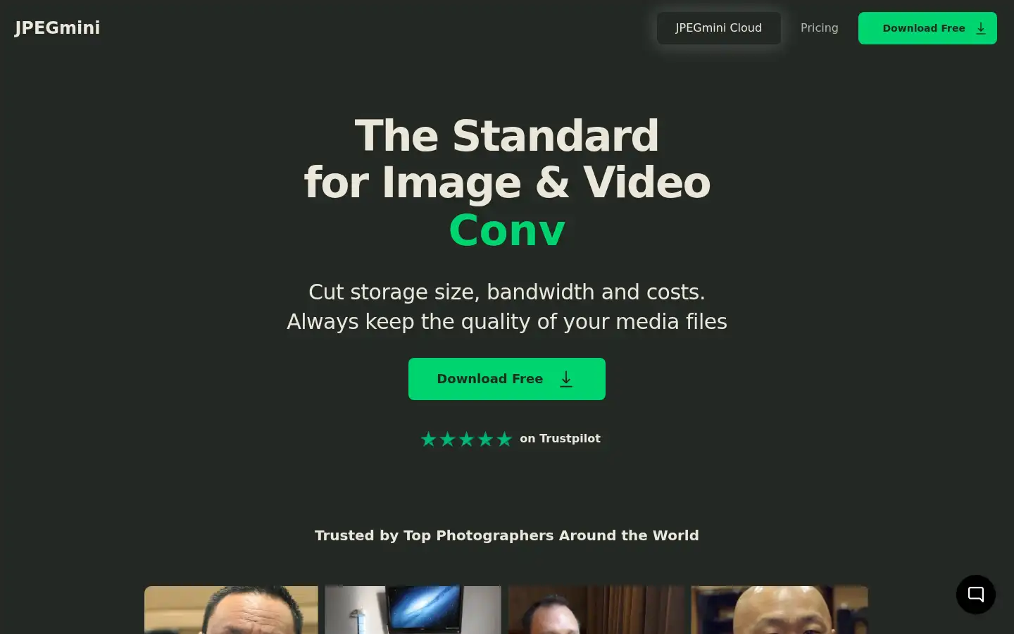 Screenshot of jpegmini.com