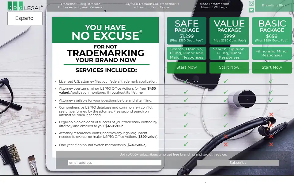 Screenshot of jpglegal.com
