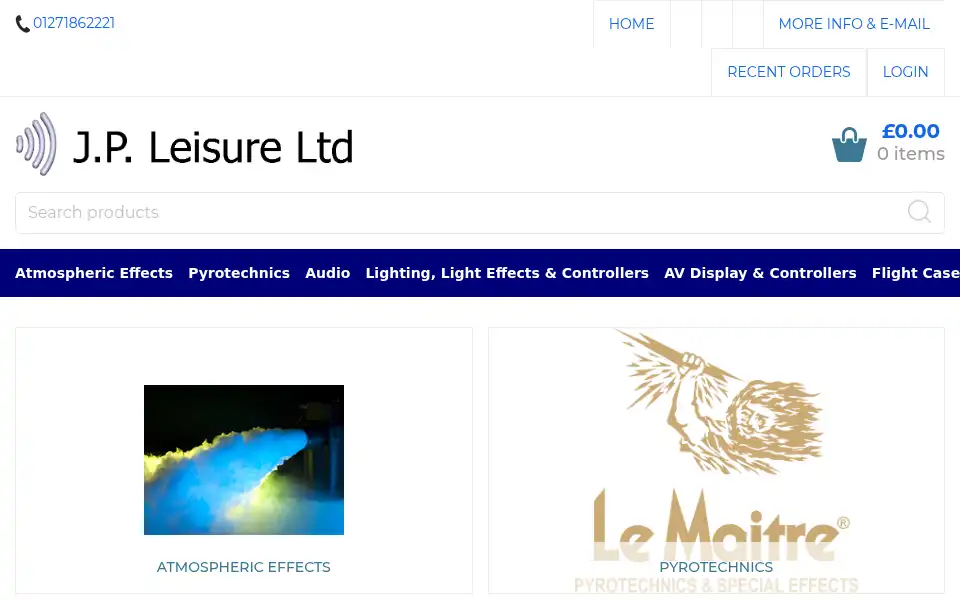 Screenshot of jpleisure.co.uk