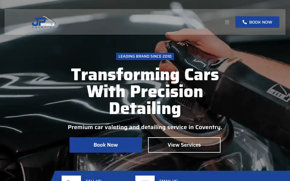 Screenshot of jpmobilevaleting.com