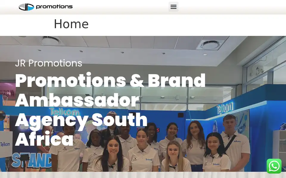 Screenshot of jrpromotions.co.za