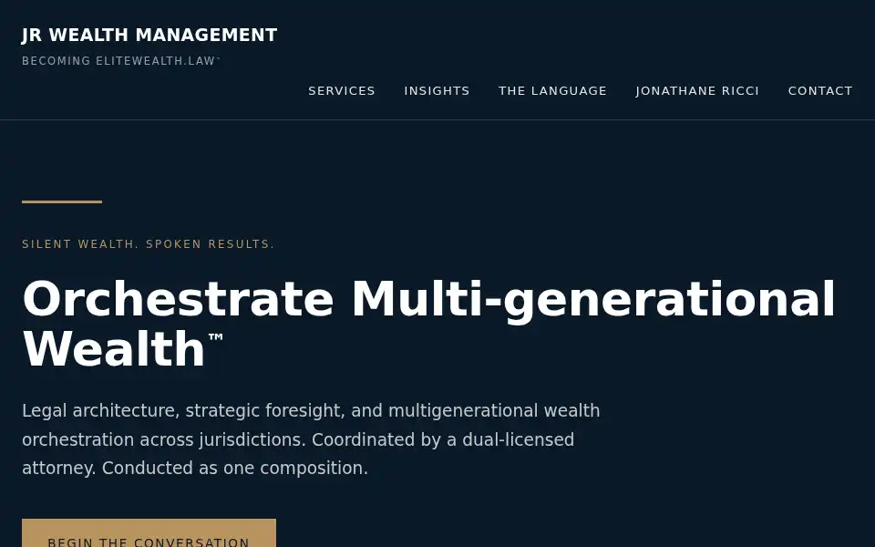 Screenshot of jrwealthmanagement.com