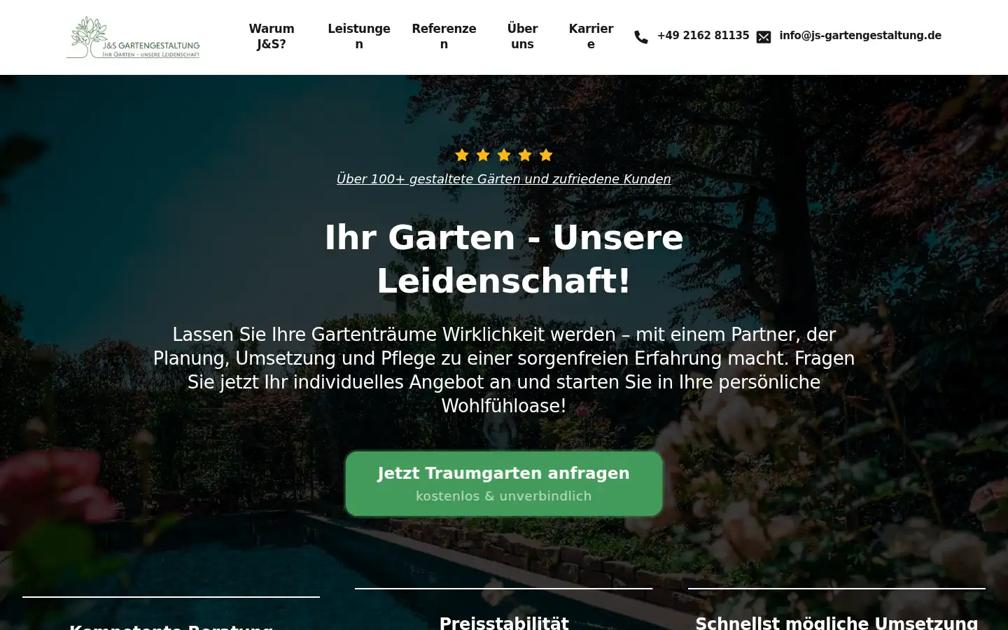 Screenshot of js-gartengestaltung.de