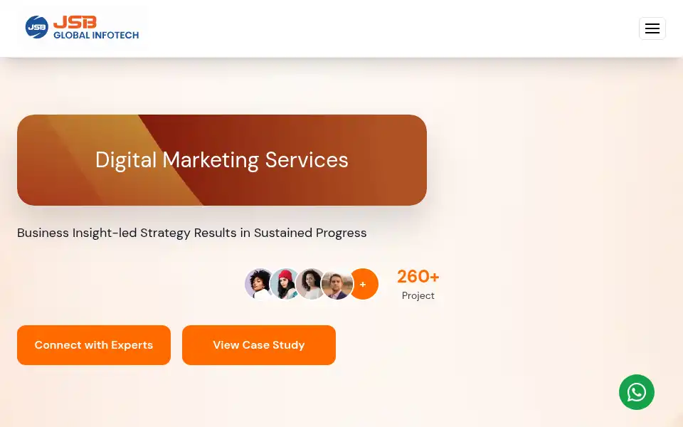 Screenshot of jsbglobalinfotech.com