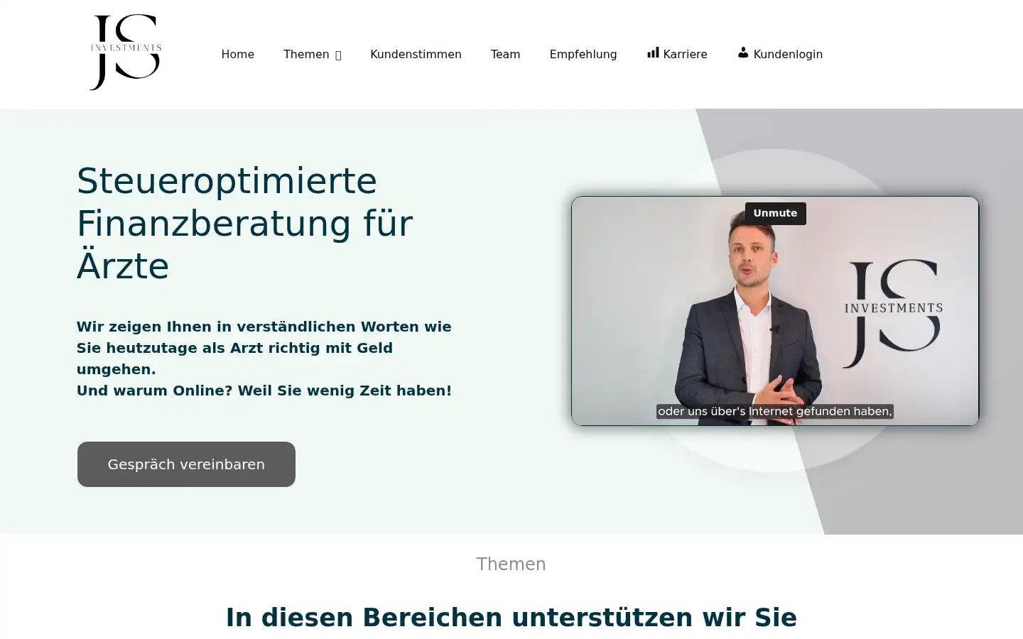 Screenshot of jsinvestments.de