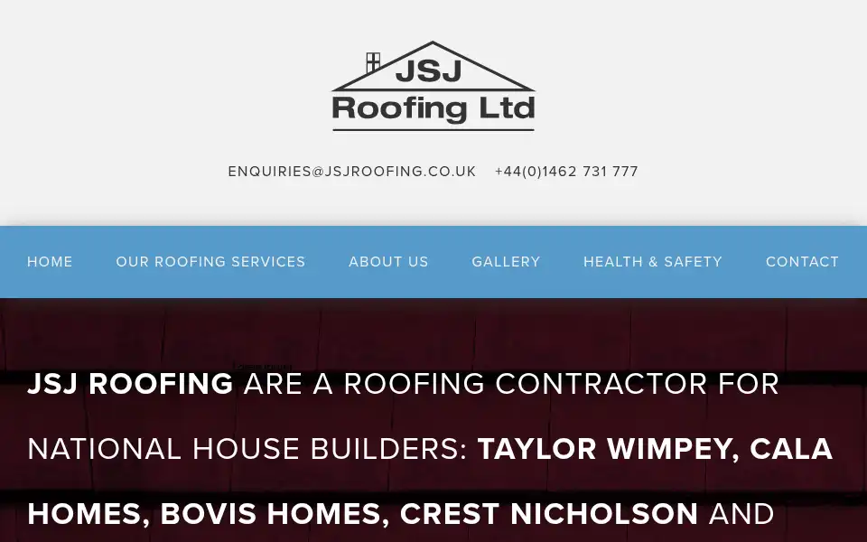 Screenshot of jsjroofing.co.uk