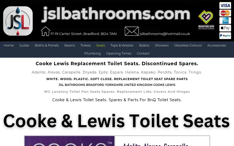 Screenshot of jslbathrooms.com