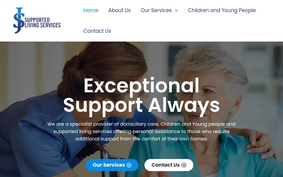 Screenshot of jssupportedlivingservices.co.uk