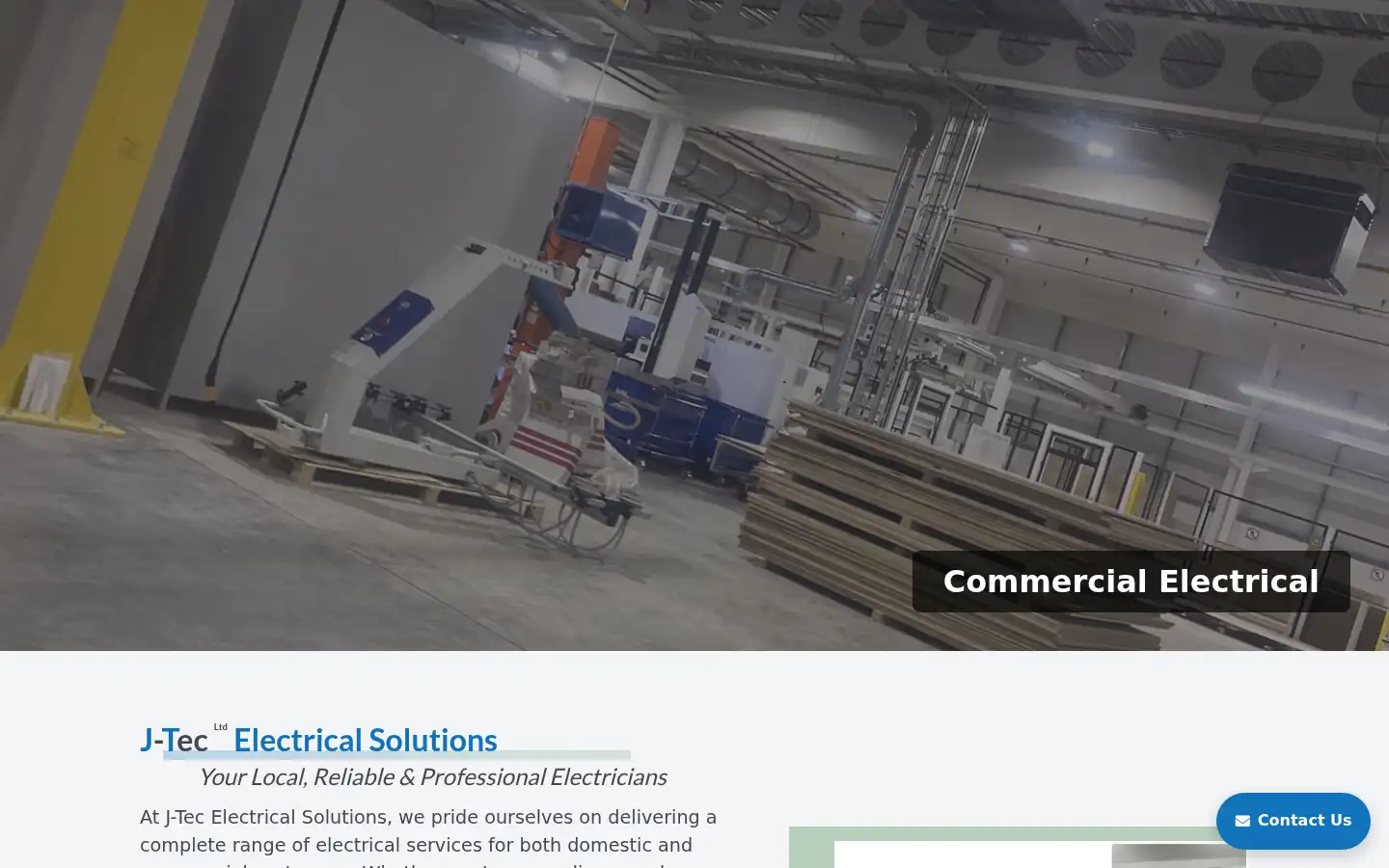 Screenshot of jtecelectrical.co.uk