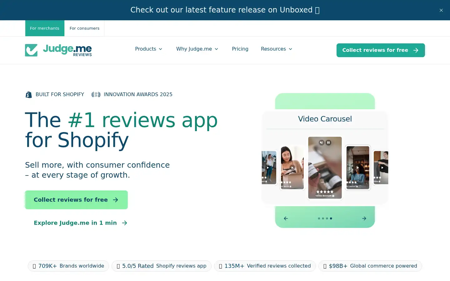 Screenshot of judge.me