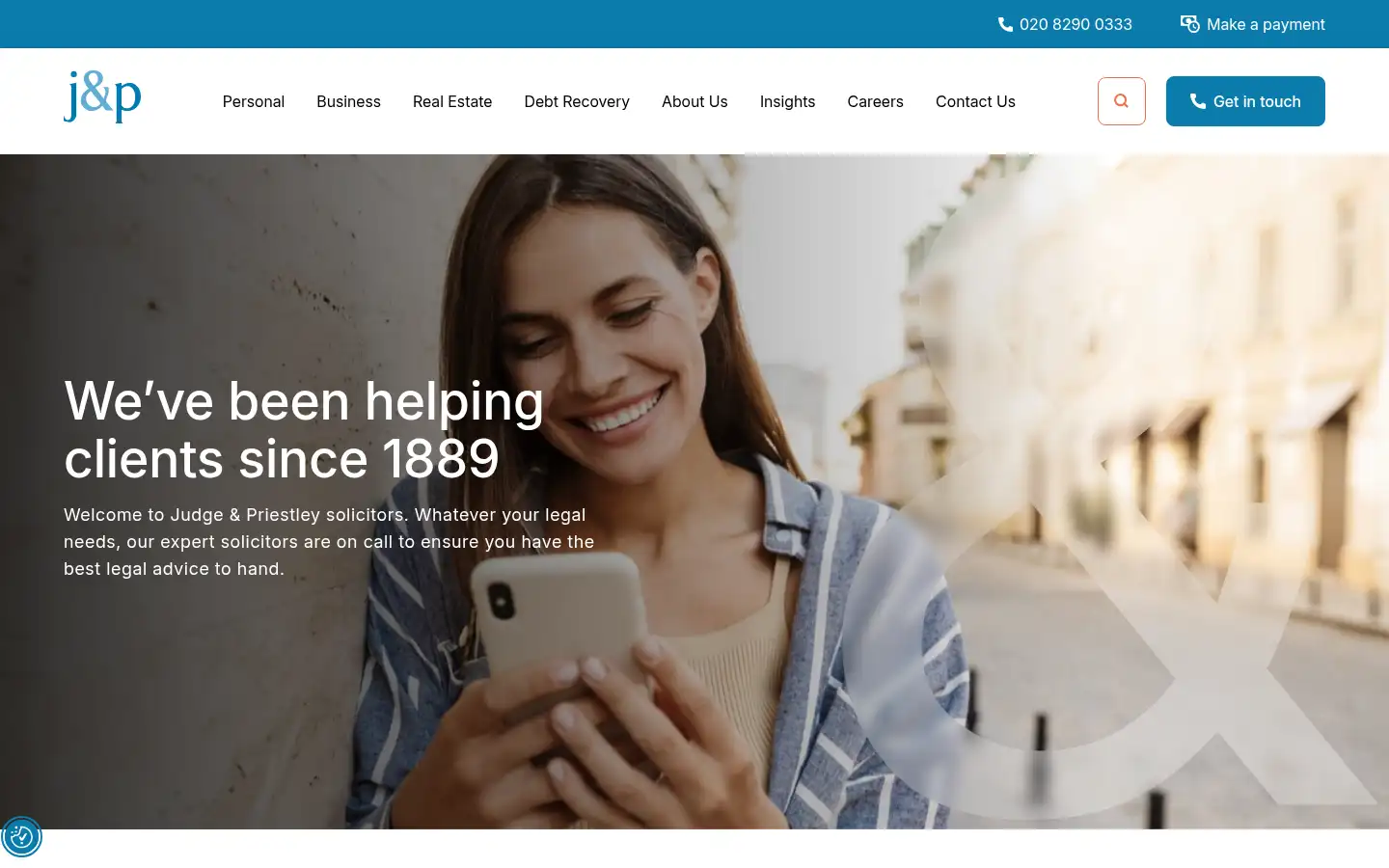 Screenshot of judge-priestley.co.uk