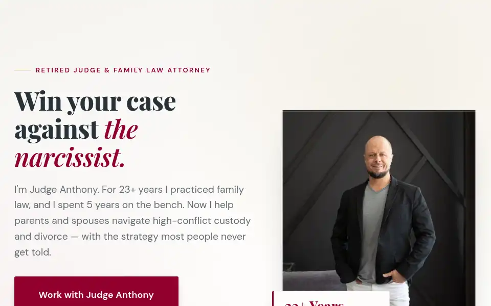 Screenshot of judgeanthony.com