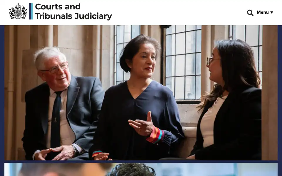 Screenshot of judiciary.uk