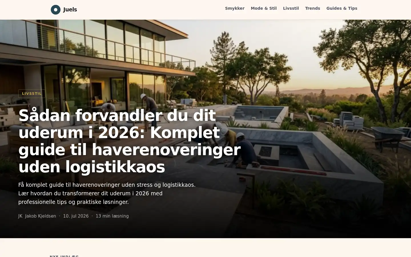 Screenshot of juels.dk