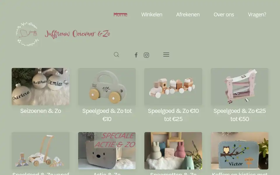 Screenshot of juffrouwooievaarenzo.nl