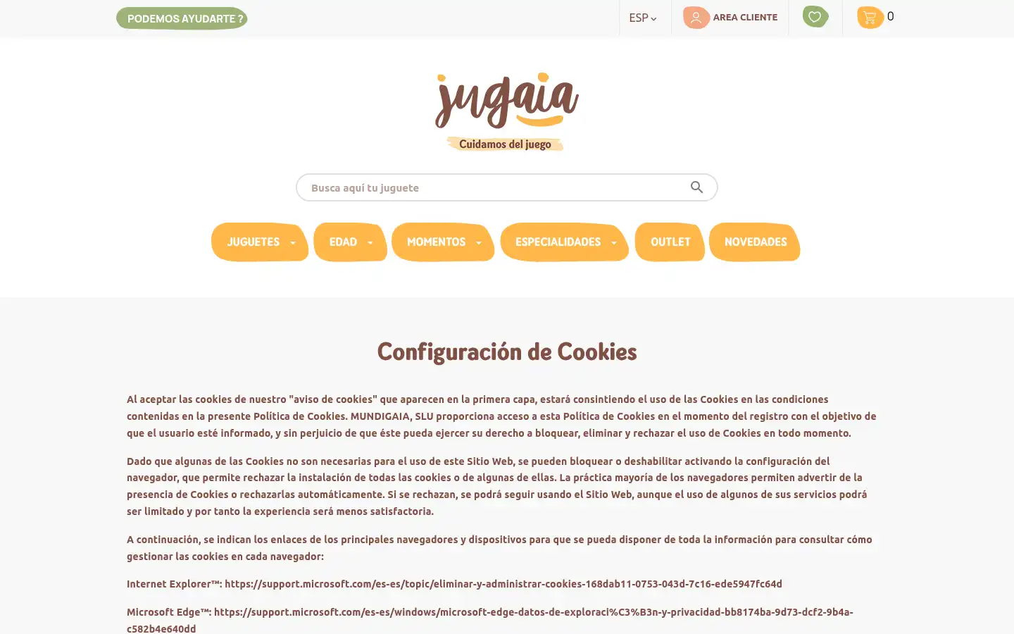 Screenshot of jugaia.com
