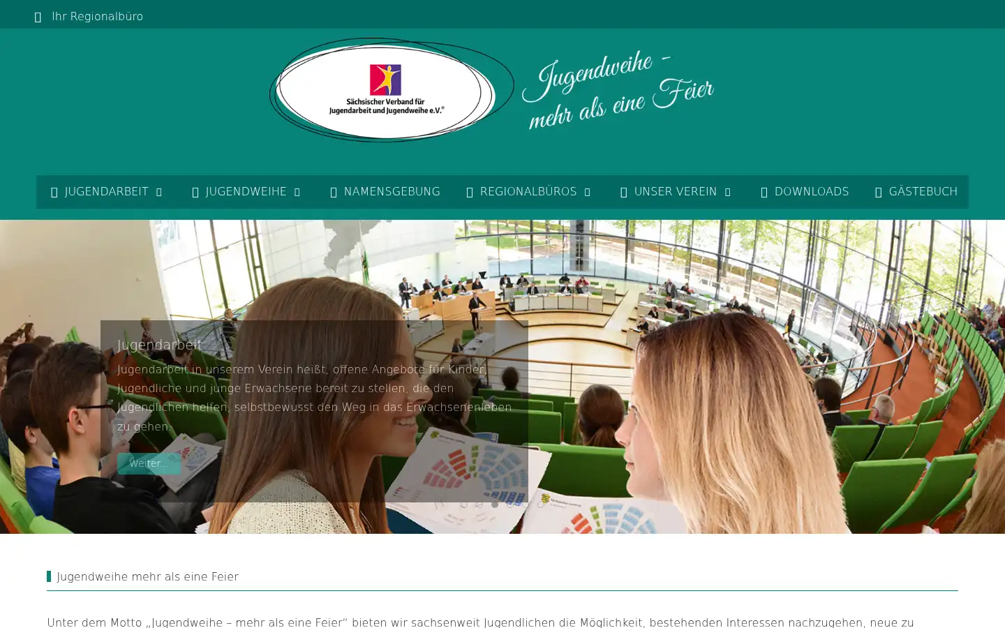 Screenshot of jugendweihe-sachsen.de