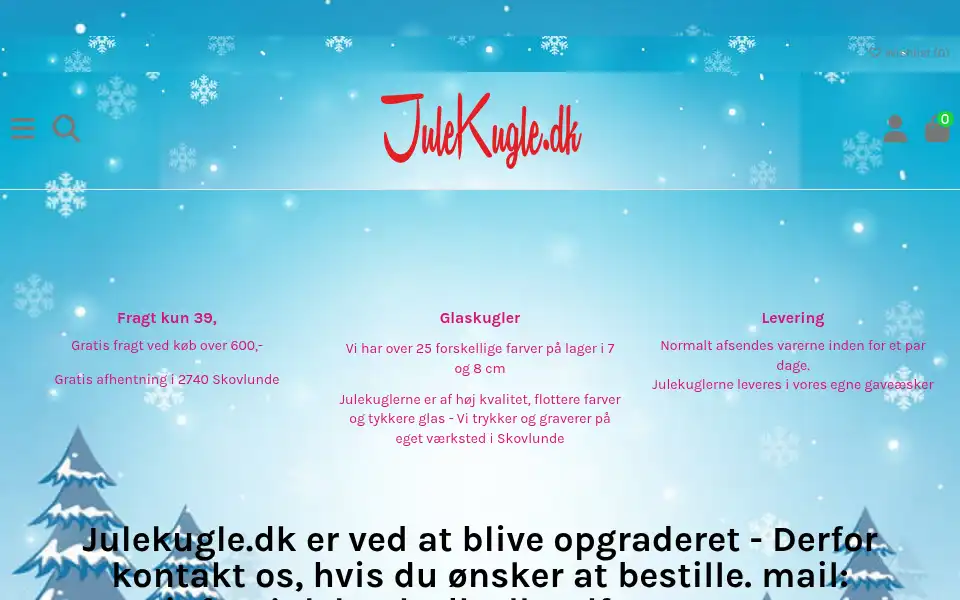 Screenshot of julekugle.dk