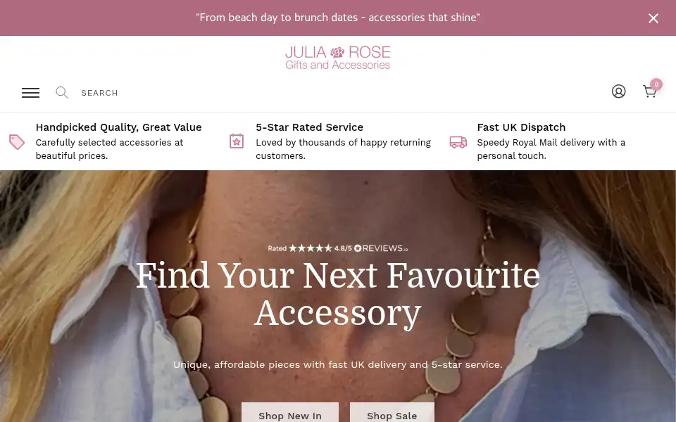 Screenshot of julia-rose.co.uk