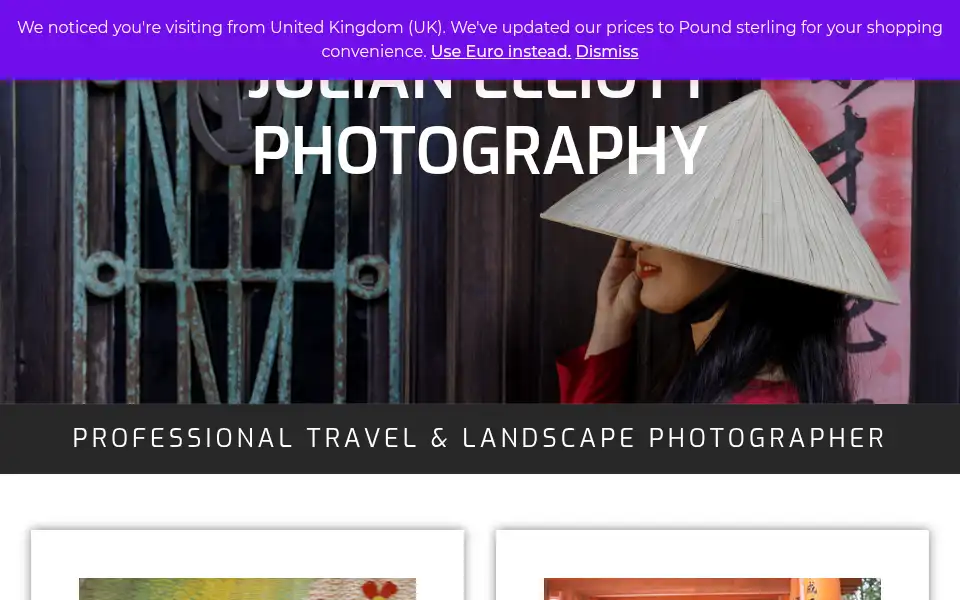 Screenshot of julianelliottphotography.com