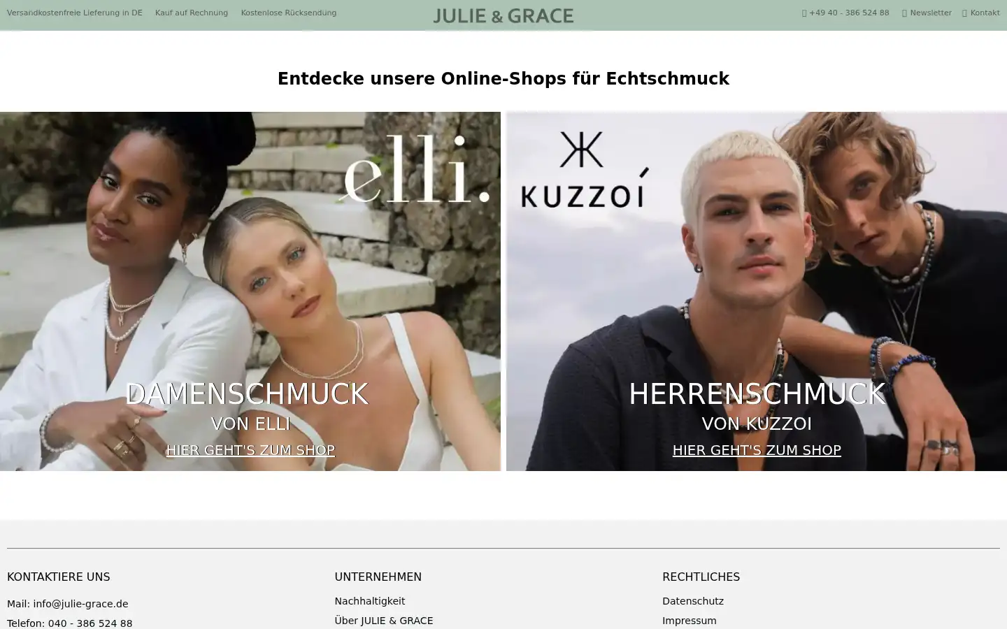 Screenshot of julie-grace.de