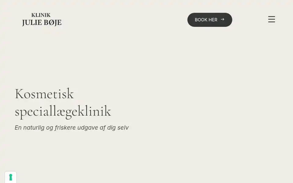Screenshot of julieboje.dk