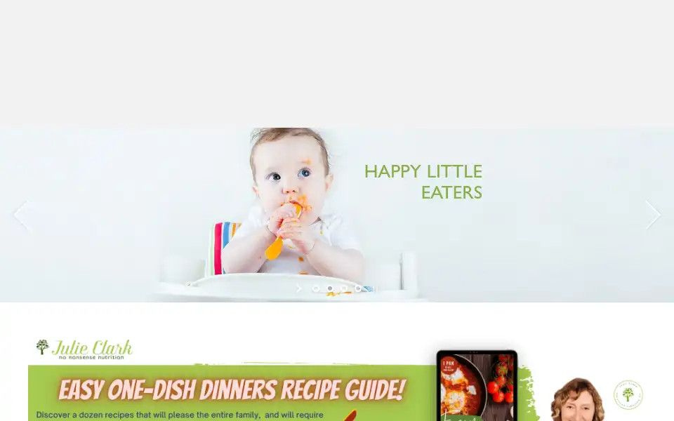 Screenshot of julieclarknutrition.co.uk