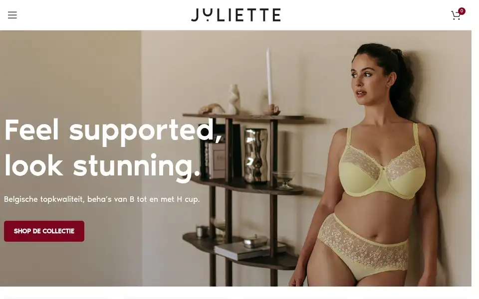 Screenshot of juliettelingerie.be
