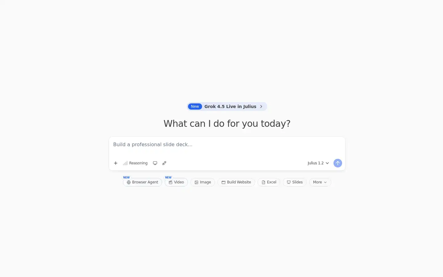 Screenshot of julius.ai