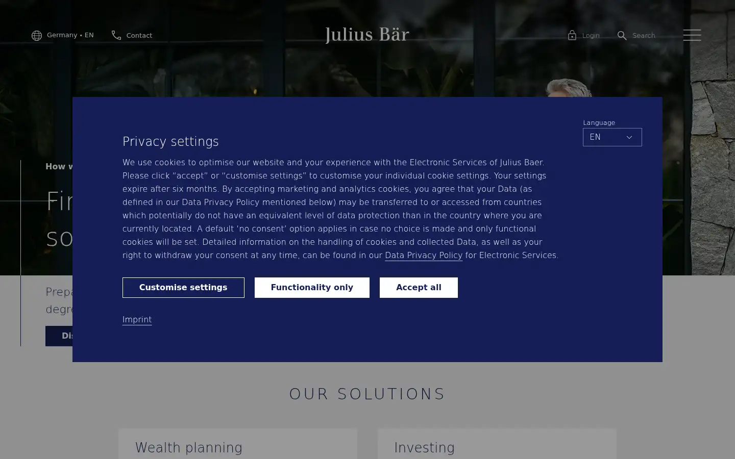 Screenshot of juliusbaer.com