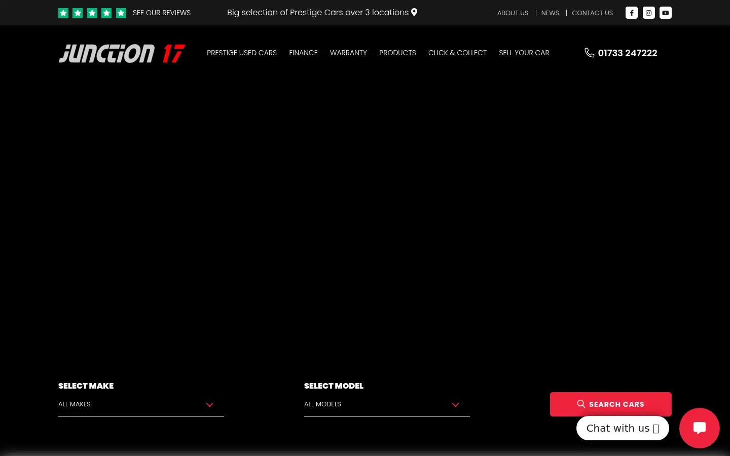 Screenshot of junction17cars.co.uk