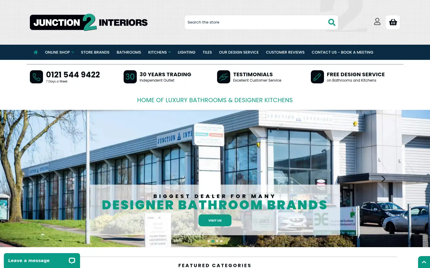 Screenshot of junction2interiors.co.uk