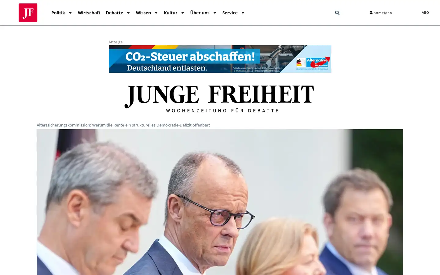 Screenshot of jungefreiheit.de