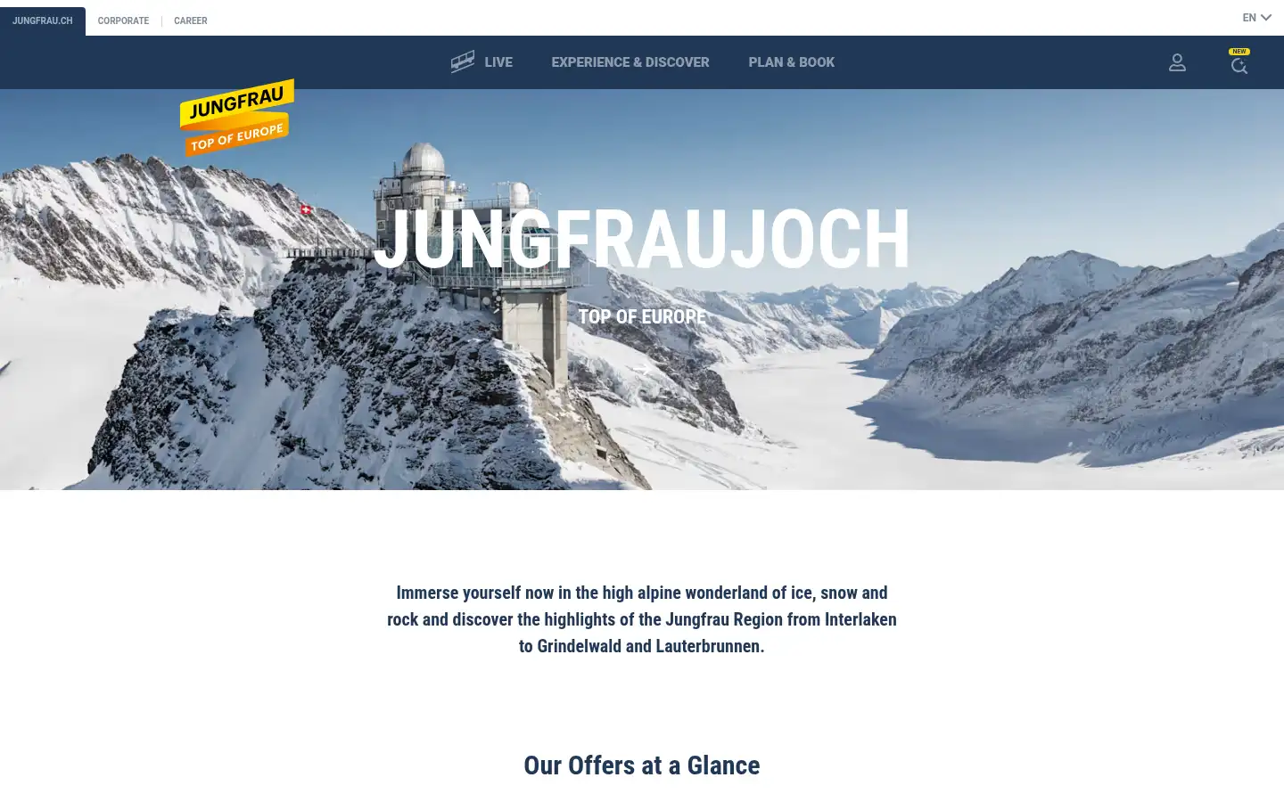Screenshot of jungfrau.ch