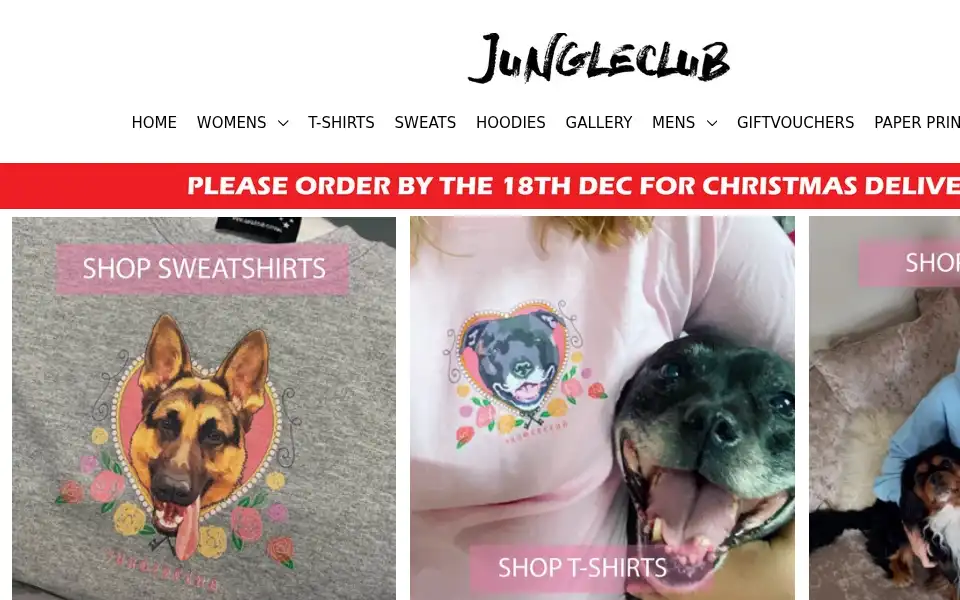 Screenshot of jungleclub.clothing