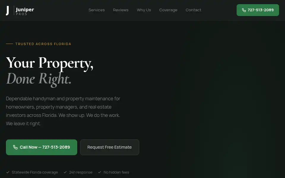 Screenshot of juniperpros.com
